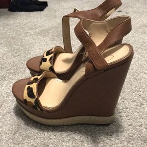 Leopard print platforms